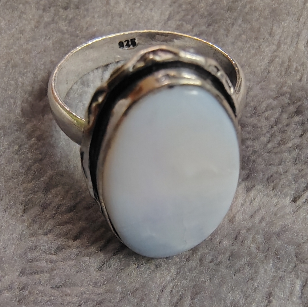 Blue Chalcedony Statement Ring - Picture 3 of 6